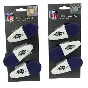 NFL Baltimore Ravens Magnetic Clip, 6 Pack